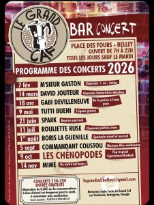 Programmation 2026 Le Grand Caf à Belley (01)